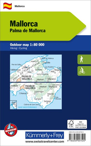Produktbild: K&uuml;mmerly+Frey Outdoorkarte Mallorca 1:80.000