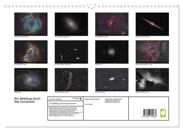 Produktbild: Ein Streifzug durch das Universum (Wandkalender 2026 DIN A3 quer), CALVENDO Monatskalender