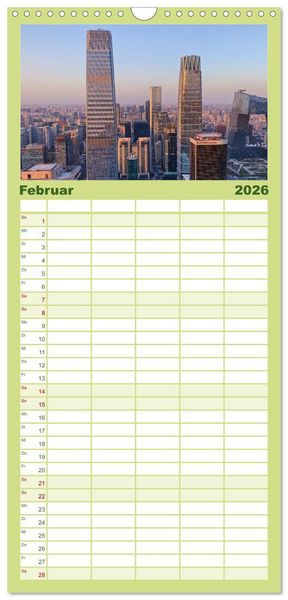 Produktbild: Familienplaner 2026 - Peking - Die faszinierende Hauptstadt Chinas. mit 5 Spalten (Wandkalender, 21 x 45 cm) CALVENDO