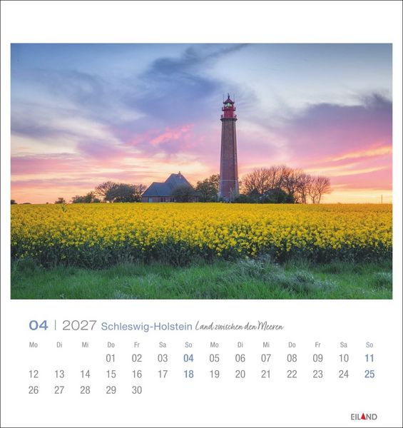 Produktbild: Schleswig-Holstein Postkartenkalender 2027 - Land zwischen den Meeren
