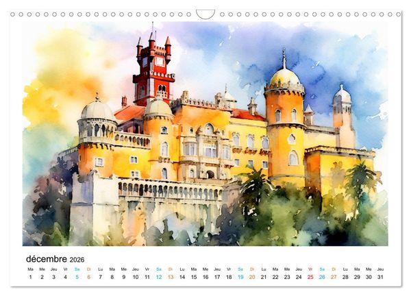 Produktbild: &Eacute;difices c&eacute;l&egrave;bres, autour du monde (Calendrier mural 2026 DIN A3 vertical), CALVENDO calendrier mensuel