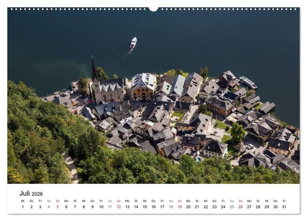 Produktbild: Salzkammergut - Die sch&ouml;nsten Seen Ober&ouml;sterreichs (hochwertiger Premium Wandkalender 2026 DIN A2 quer), Kunstdruck in Hochglanz
