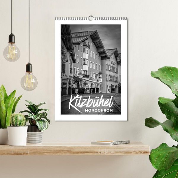 Produktbild: Kitzb&uuml;hel Monochrom (Wandkalender 2026 DIN A3 hoch), CALVENDO Monatskalender