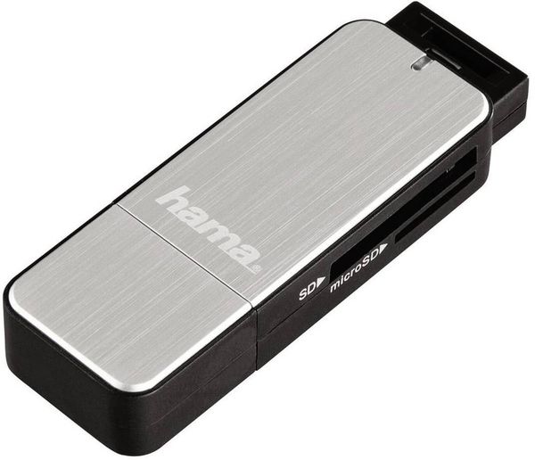 Hama 123900 Externer Speicherkartenleser USB 3.2 Gen 1 (USB 3.0) Silber