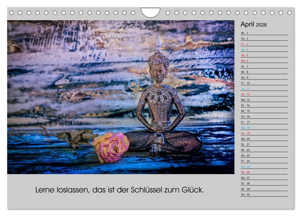 Produktbild: Lebenskraft Buddha (Wandkalender 2026 DIN A4 quer), CALVENDO Monatskalender