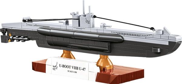 Produktbild: COBI Historical Collection 4858 - U-Boot VIIB U-47, WWII, Bausatz 1:300, Klemmbausteine 165 Teile
