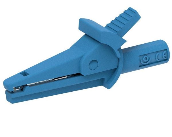 Electro PJP 5002-IEC-d4-CD1-Bl Krokodilklemme Blau Klemmbereich max.: 9mm Länge: 51mm 1St.