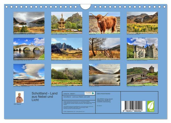 Produktbild: Schottland - Land aus Nebel und Licht (Wandkalender 2026 DIN A4 quer), CALVENDO Monatskalender