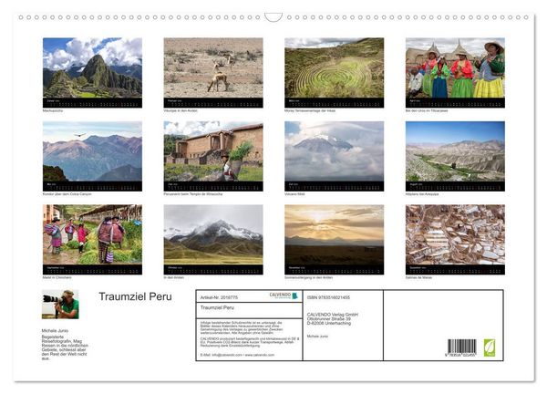 Produktbild: Traumziel Peru (Wandkalender 2026 DIN A2 quer), CALVENDO Monatskalender
