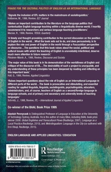 Produktbild: The Cultural Politics of English as an International Language