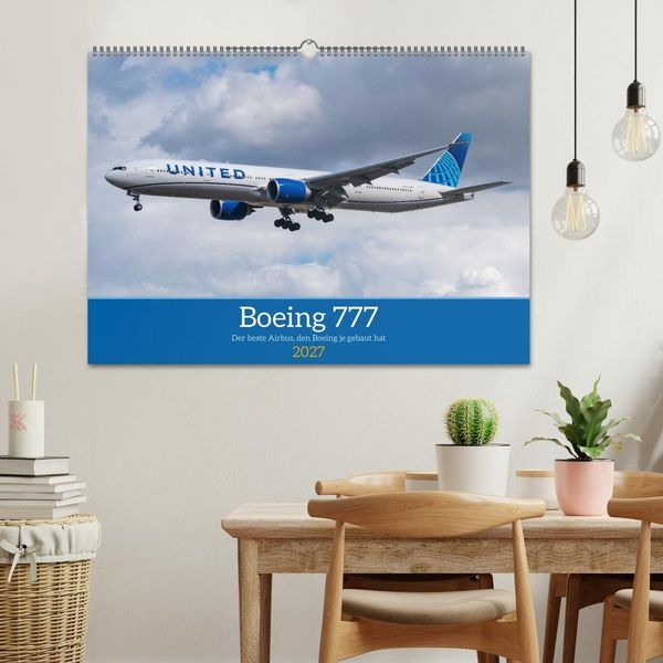 Produktbild: Boeing 777 Die Triple Seven (Wandkalender 2027 DIN A2 quer), CALVENDO Monatskalender
