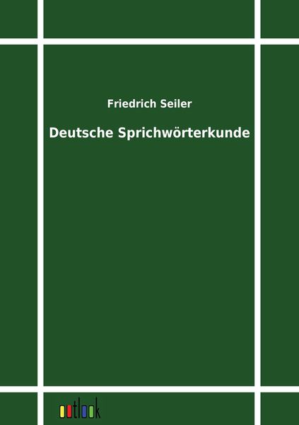 Produktbild: Deutsche Sprichw&ouml;rterkunde