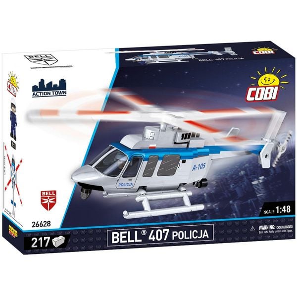 COBI Action Town 26628 - Bell 407 Policja, Bausatz 1:48, 217 Klemmbausteine