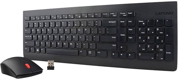 Lenovo Essential USB Tastatur, Maus-Set Deutsch, QWERTZ Schwarz