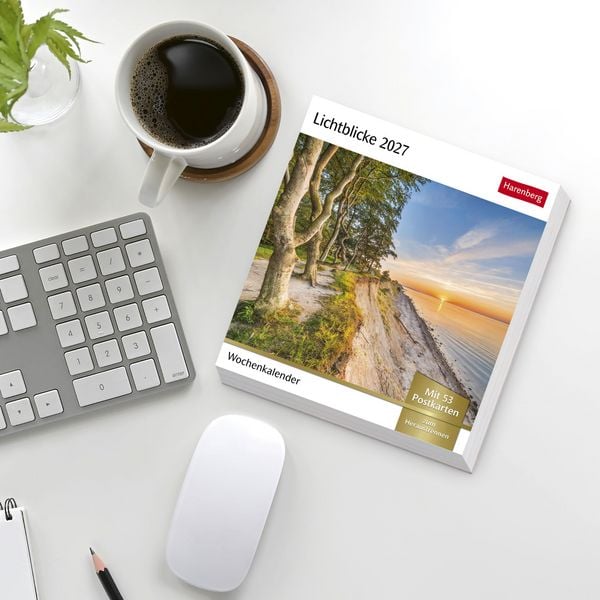 Produktbild: Lichtblicke Postkartenkalender 2027 - Wochenkalender mit 53 Postkarten