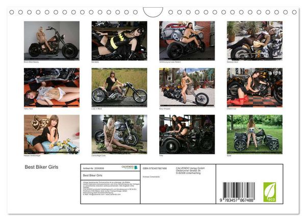Produktbild: Best Biker Girls (Wandkalender 2026 DIN A4 quer), CALVENDO Monatskalender