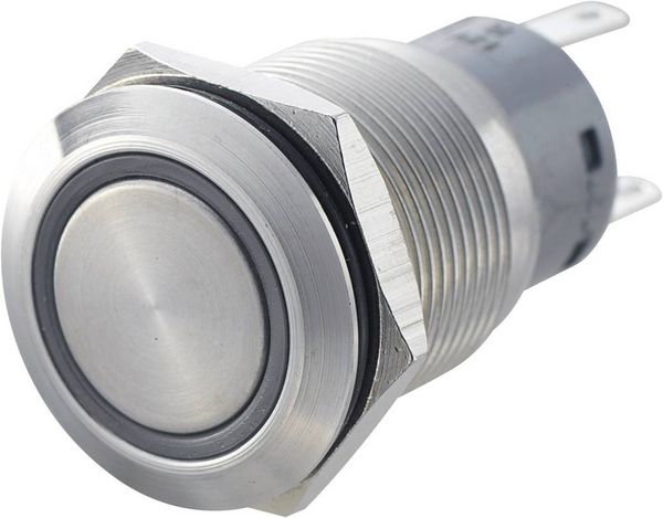 Produktbild: TRU COMPONENTS 701321 LAS1-AGQ-22ZE, GN Vandalismusgesch&uuml;tzter Druckschalter 250 V/AC 5 A 2 x Ein/Ein rastend Gr&uuml;n IP67 1 St.