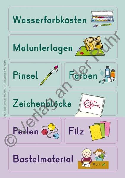 Produktbild: Wo finde ich was? 70 Klassenraum-Sticker