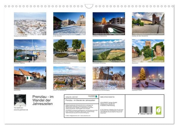 Produktbild: Prenzlau - im Wandel der Jahreszeiten (Wandkalender 2026 DIN A3 quer), CALVENDO Monatskalender