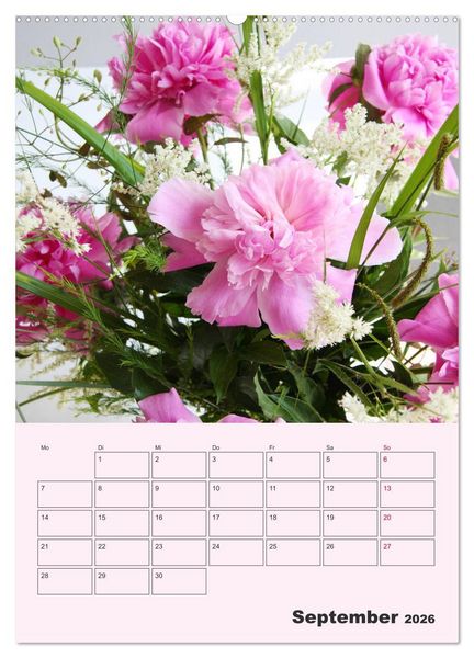 Produktbild: Pfingstrosen Rosen ohne Dornen (Wandkalender 2026 DIN A2 hoch), CALVENDO Monatskalender