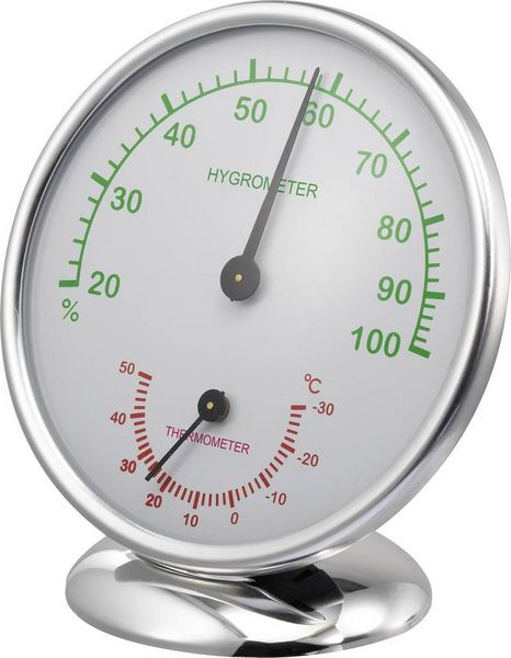 Produktbild: Renkforce 6510 Alu Thermo-/Hygrometer Aluminium 6510 Alu