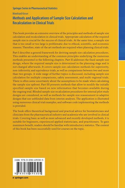 Produktbild: Methods and Applications of Sample Size Calculation and Recalculation in Clinical Trials