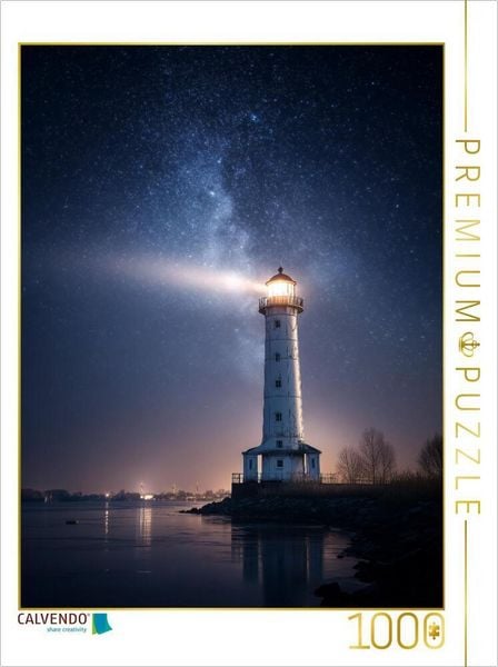Produktbild: CALVENDO Puzzle Unter funkelnden Sternen schl&auml;ft das Meer | 1000 Teile Lege-Gr&ouml;&szlig;e 64x48cm Foto-Puzzle f&uuml;r gl&uuml;ckliche Stunden