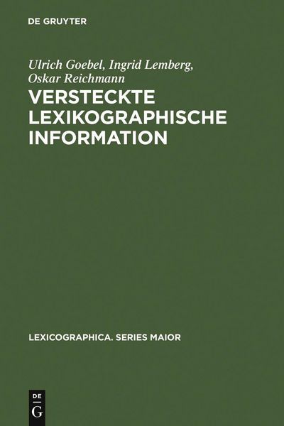 Produktbild: Versteckte lexikographische Information
