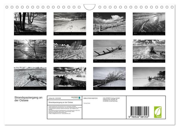 Produktbild: Strandspaziergang an der Ostsee (Wandkalender 2026 DIN A4 quer), CALVENDO Monatskalender
