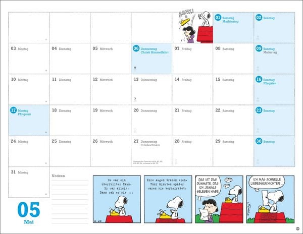 Produktbild: Peanuts Monatsplaner 2027