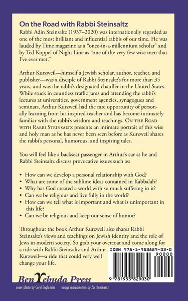 Produktbild: On the Road with Rabbi Steinsaltz