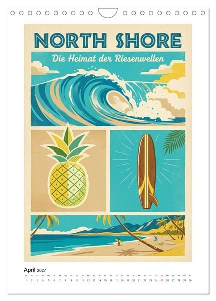 Produktbild: Sehnsucht Hawaii &ndash; Die Aloha Mid-Century Collection (Wandkalender 2027 DIN A4 hoch), CALVENDO Monatskalender