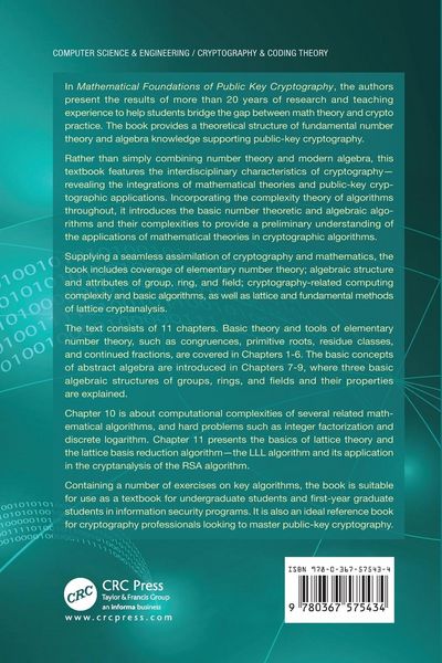 Produktbild: Mathematical Foundations of Public Key Cryptography
