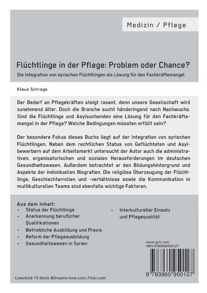 Produktbild: Fl&uuml;chtlinge in der Pflege: Problem oder Chance?