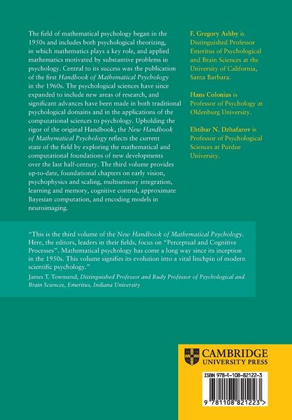 Produktbild: New Handbook of Mathematical Psychology