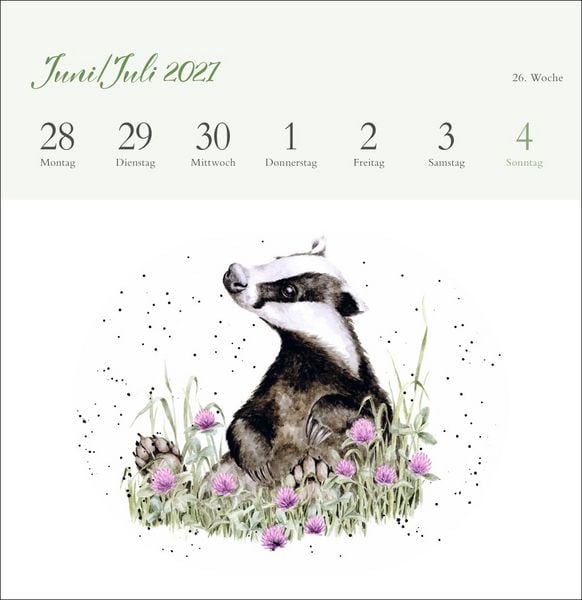 Produktbild: Hannah Dale: Happy Animals Premium-Postkartenkalender 2027