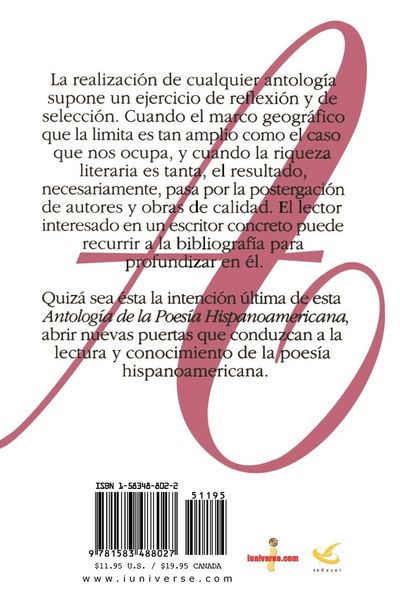Produktbild: Antologia de la Poesia Hispanoamericana