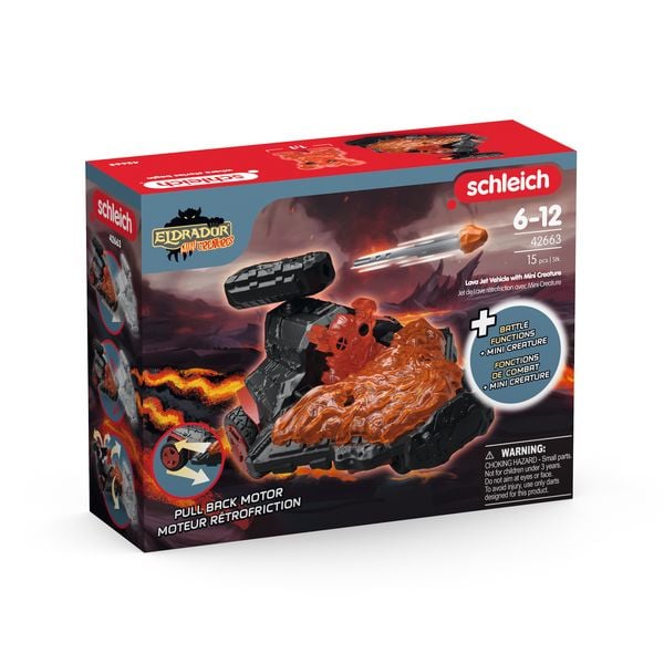 Produktbild: schleich&reg; 42663 - Eldrador Creatures, Lava D&uuml;senjet Fahrzeug mit Mini Creature, Spielset