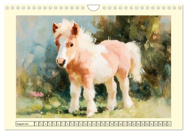 Produktbild: Zauberhafte Ponys. Kleine Pferdchen in lieblicher &Ouml;loptik (Wandkalender 2027 DIN A4 quer), CALVENDO Monatskalender
