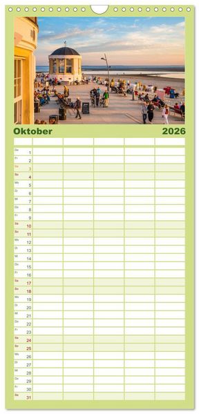 Produktbild: Familienplaner 2026 - Meine Insel Borkum mit 5 Spalten (Wandkalender, 21 x 45 cm) CALVENDO