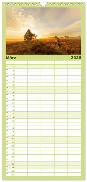 Produktbild: Familienplaner 2026 - Naturparadies Pf&auml;lzerwald mit 5 Spalten (Wandkalender, 21 x 45 cm) CALVENDO