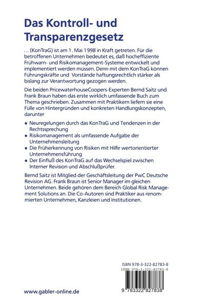 Produktbild: Das Kontroll- und Transparenzgesetz