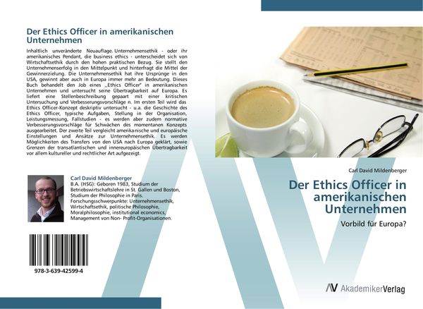 Produktbild: Der Ethics Officer in amerikanischen Unternehmen