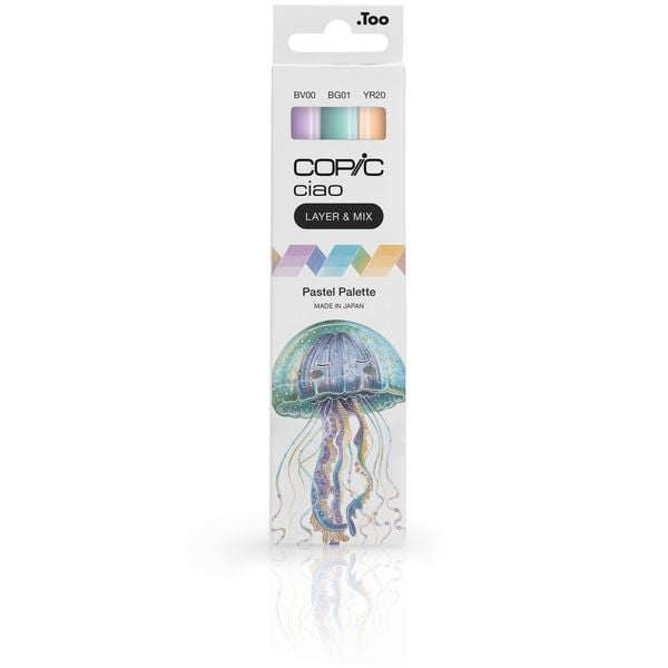 Produktbild: Copic Marker Set Ciao LAYER&MIX Pastell Palette 3 St&uuml;ck Faltschachtel