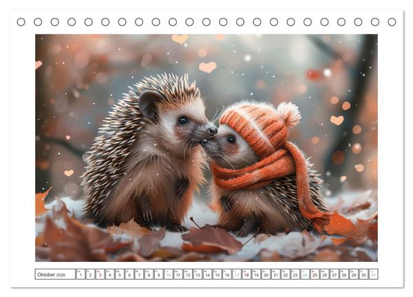 Produktbild: Lustige Igel (Tischkalender 2026 DIN A5 quer), CALVENDO Monatskalender