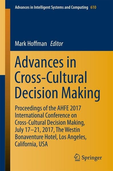 Produktbild: Advances in Cross-Cultural Decision Making