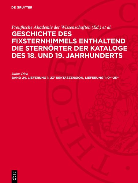Produktbild: 23h Rektaszension, Lieferung 1: 0m&ndash;25m