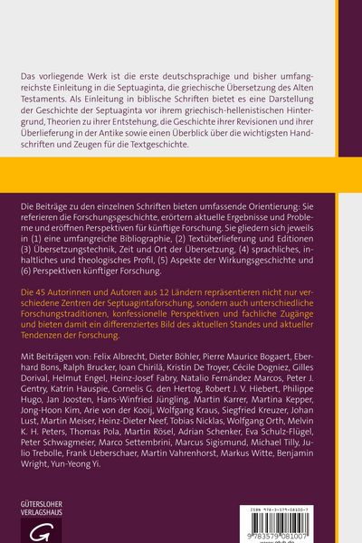 Produktbild: Handbuch zur Septuaginta / Einleitung in die Septuaginta