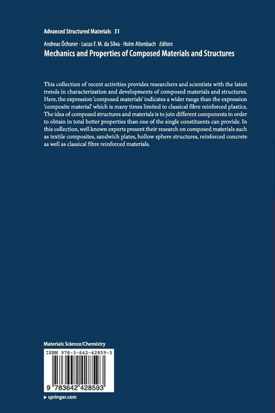 Produktbild: Mechanics and Properties of Composed Materials and Structures