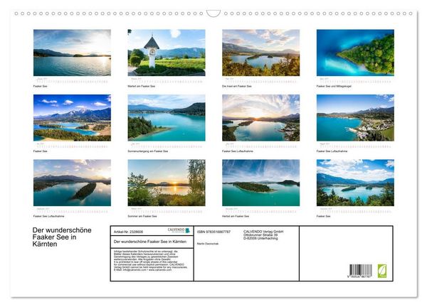 Produktbild: Der wundersch&ouml;ne Faaker See in K&auml;rnten (Wandkalender 2027 DIN A2 quer), CALVENDO Monatskalender